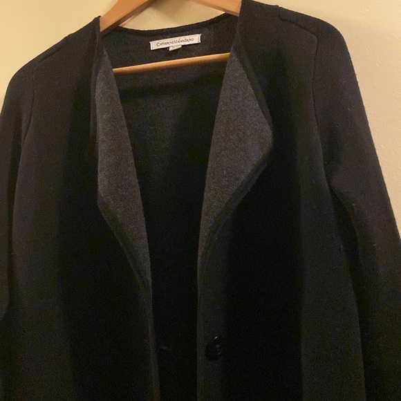 Catherine Malandrino wool blended black cardigan - Picture 2 of 6